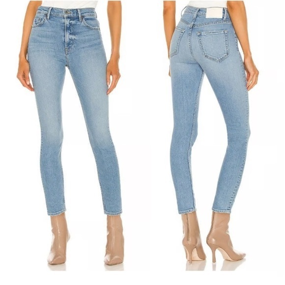 GRLFRND Denim - GRLFRND The Kendall Blue High Rise Stretchy Skinny Jeans From Revolve W26/L28